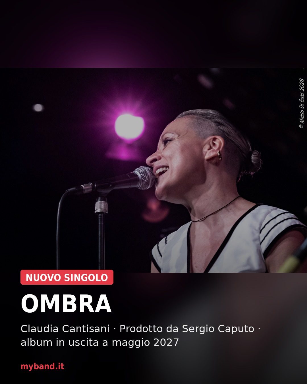 Claudia Cantisani: “Ombra”, il nuovo singolo firmato da Sergio Caputo