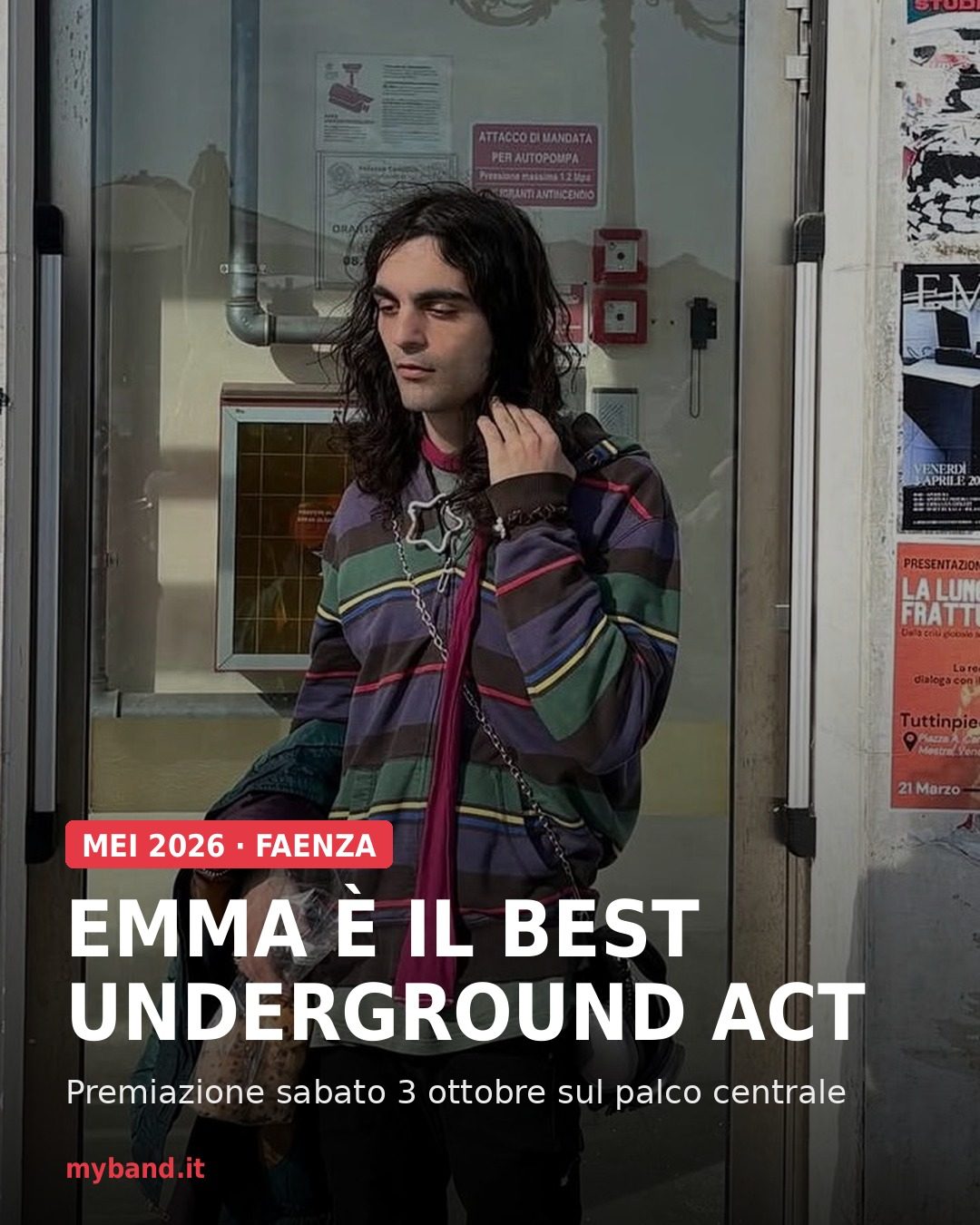 EMMA vince il Best Underground Act al MEI 2026: premiazione sabato 3 ottobre sul palco centrale di Faenza