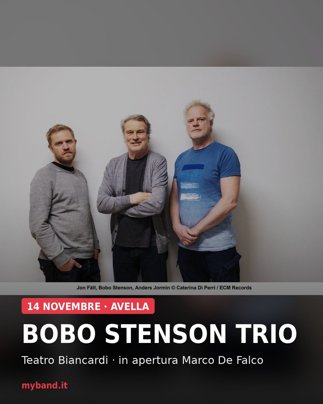 Bobo Stenson Trio in concerto – con Marco De Falco